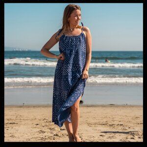 Splendid - The Beach Bandana Tie Strap Maxi Dress